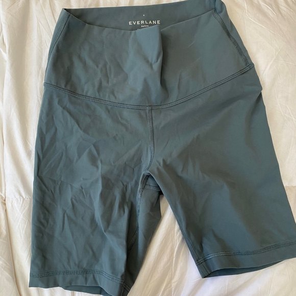 NWOT EVERLANE The Perform Bike Short Teal Size Small. - Picture 3 of 5